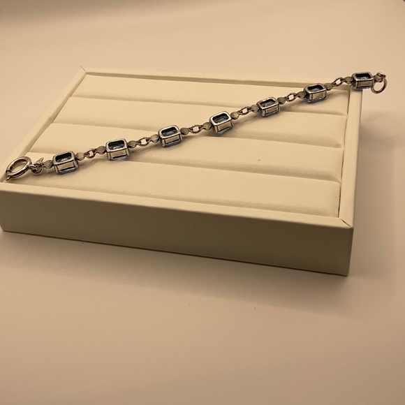 Vintage Catherine Popesco Blue and Silver Bracelet - Picture 10 of 12